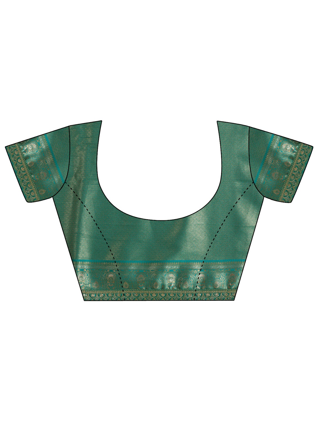  Peach Woven Design Silk Blend Saree With Unstitched Blouse Piece 