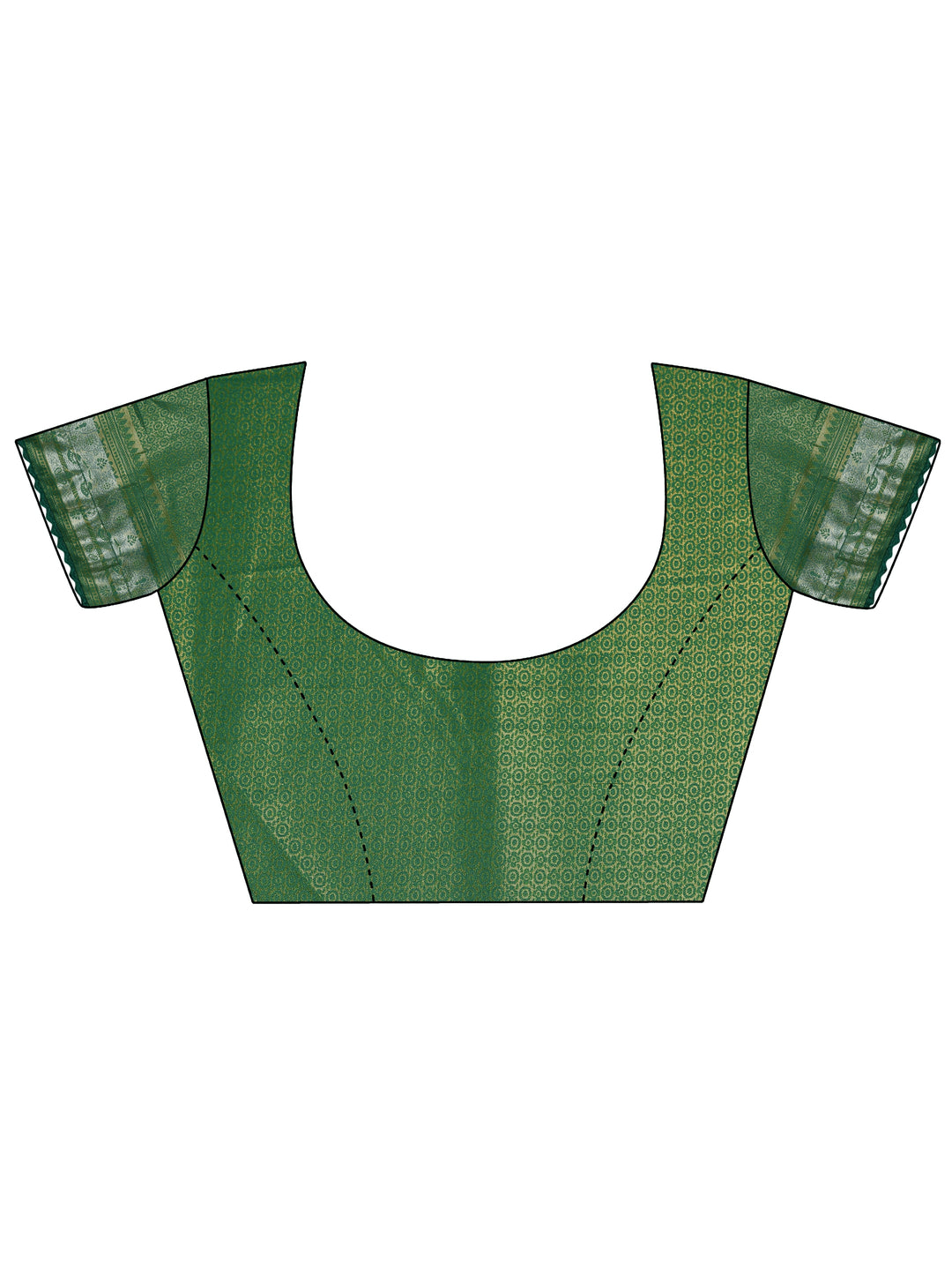  Green  Silk Blend Saree With Unstitched Blouse Piece 