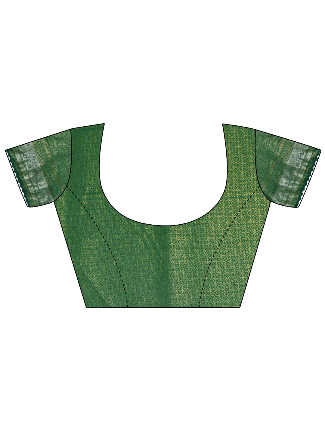  Green Woven Design Banarasi Silk Blend Saree With Unstitched Blouse Piece 