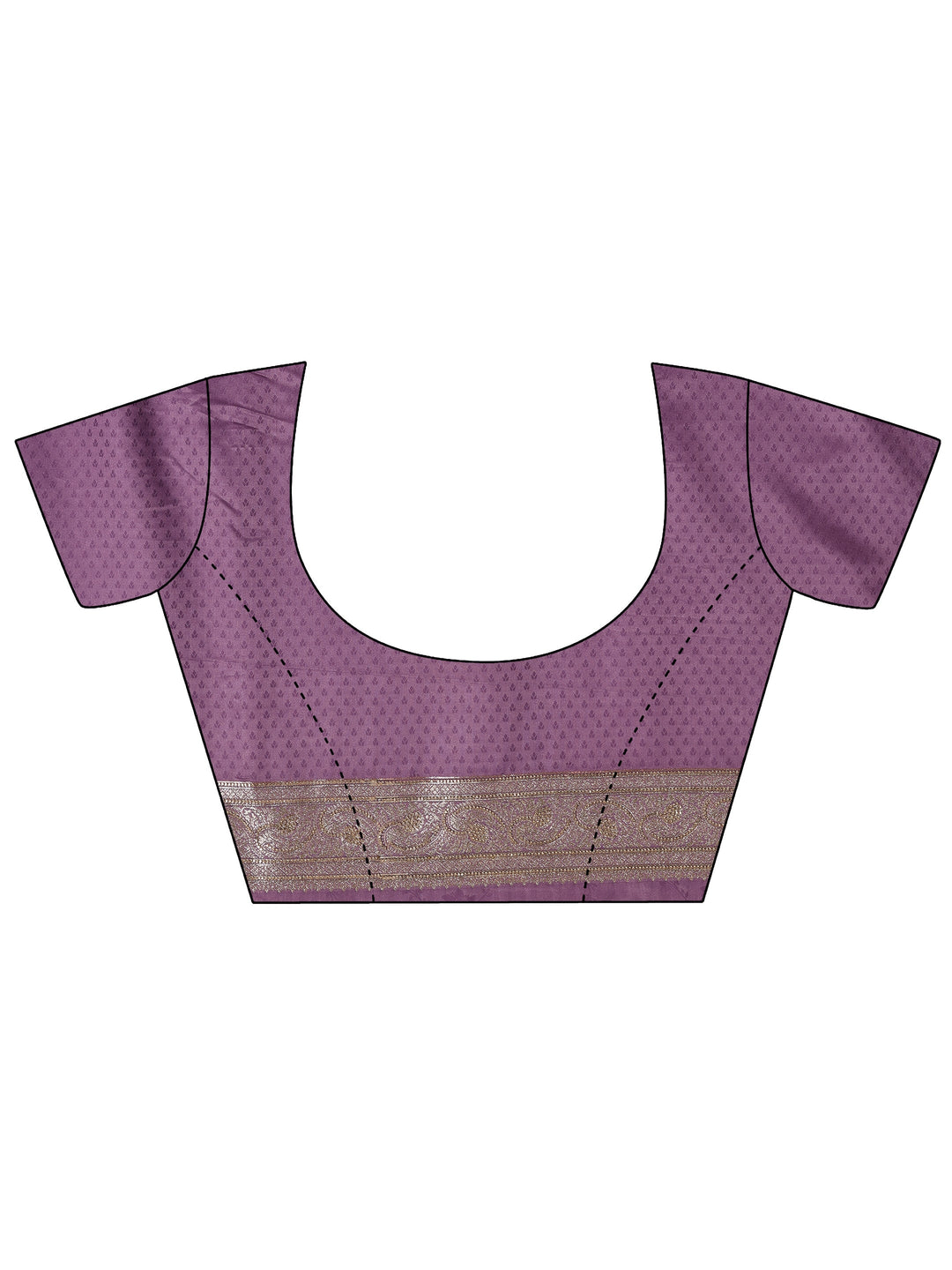  Lavender Woven Design Banarasi Silk Blend Saree With Unstitched Blouse Piece 