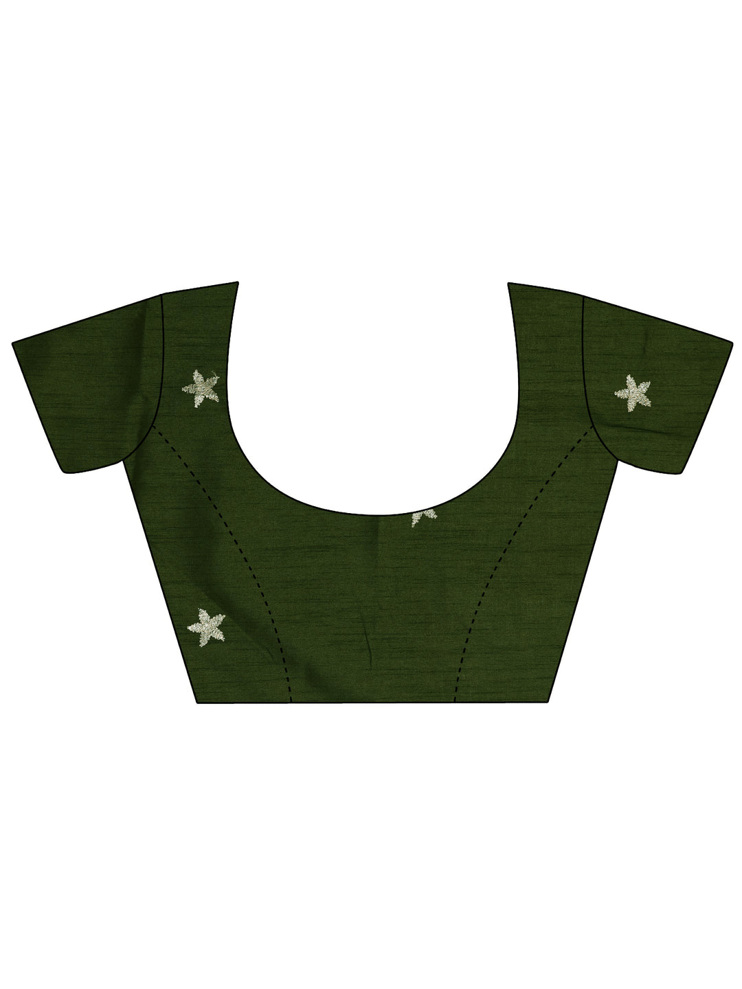  Green Embellished Crepe Saree With Unstitched Blouse Piece 