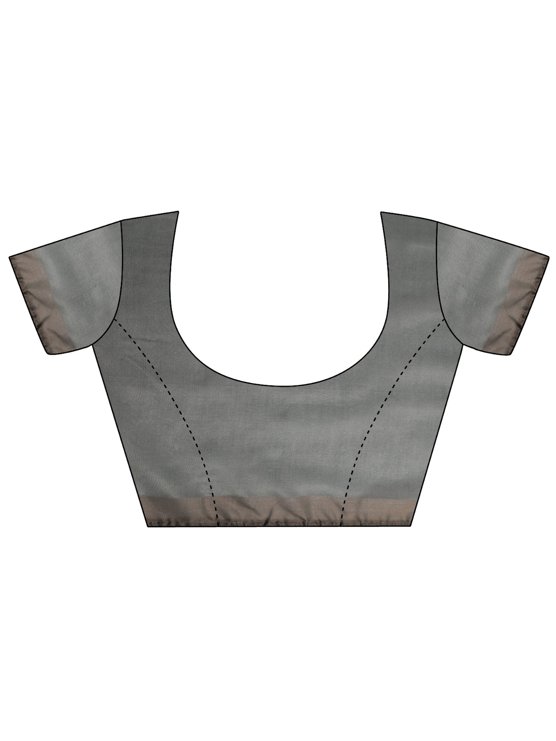  Grey Embellished Nylon Saree With Unstitched Blouse Piece 