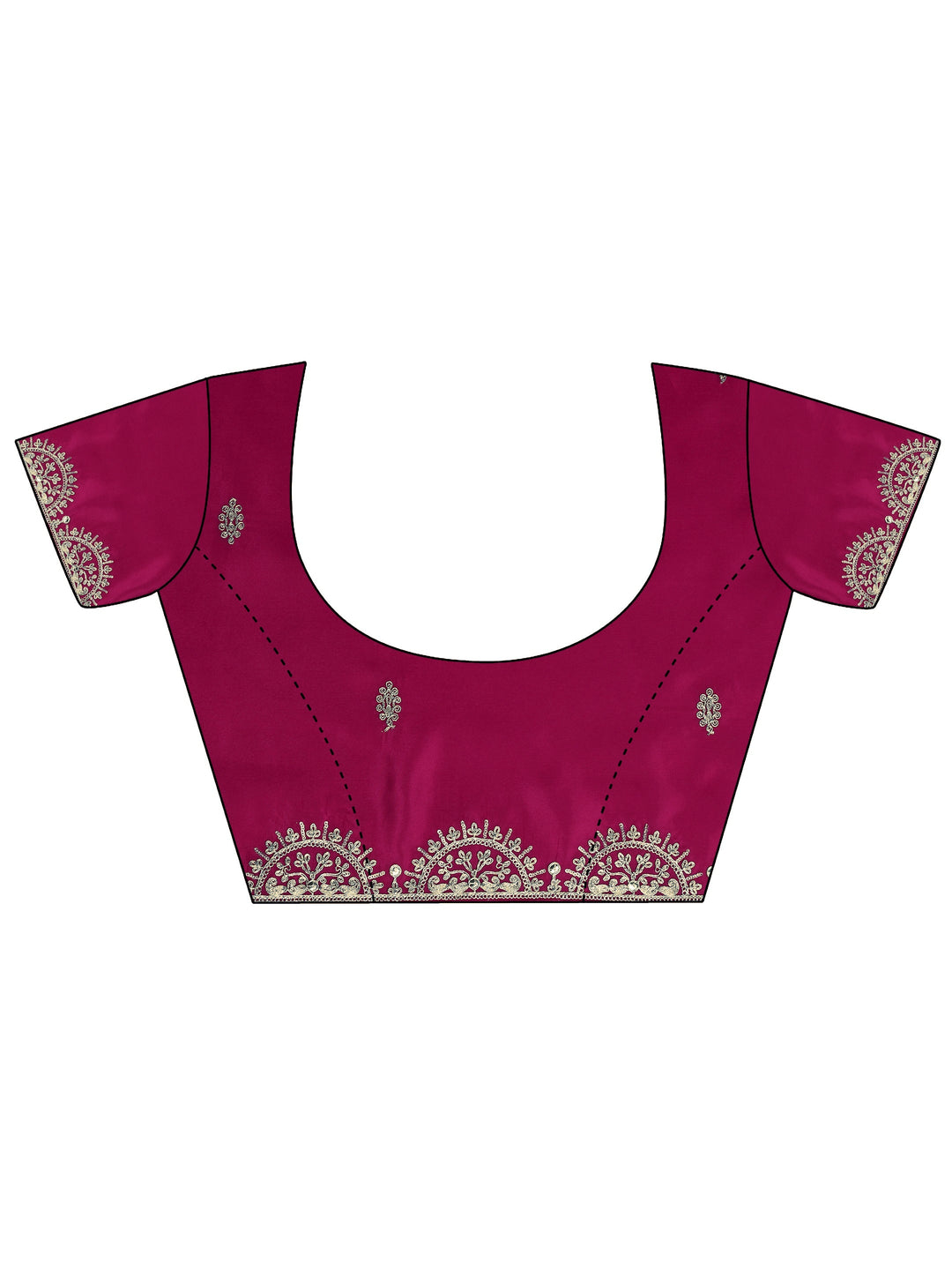  Pink Embellished Crepe Saree With Unstitched Blouse Piece 