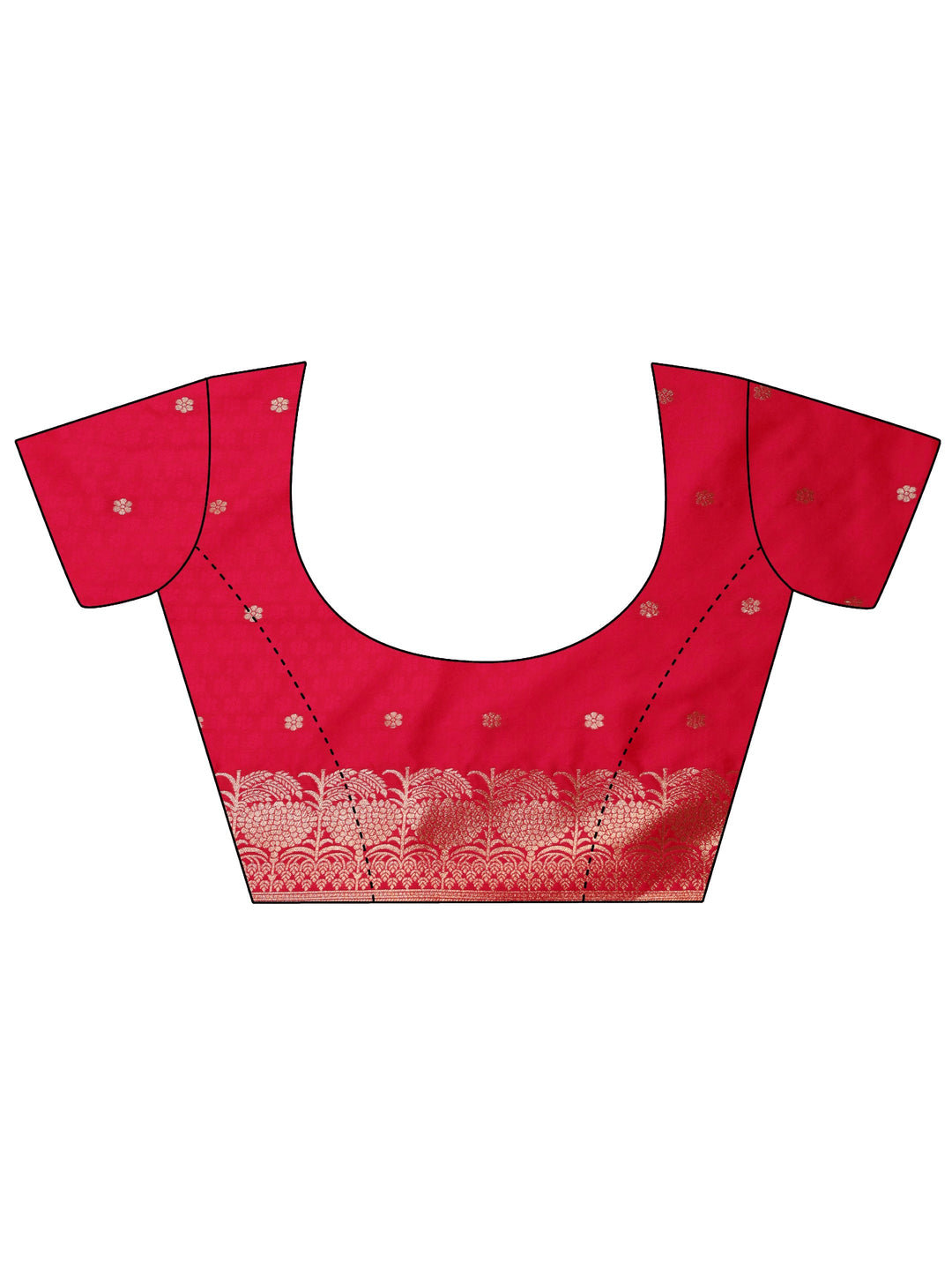  Pink Woven Design Banarasi Silk Blend Saree With Unstitched Blouse Piece 