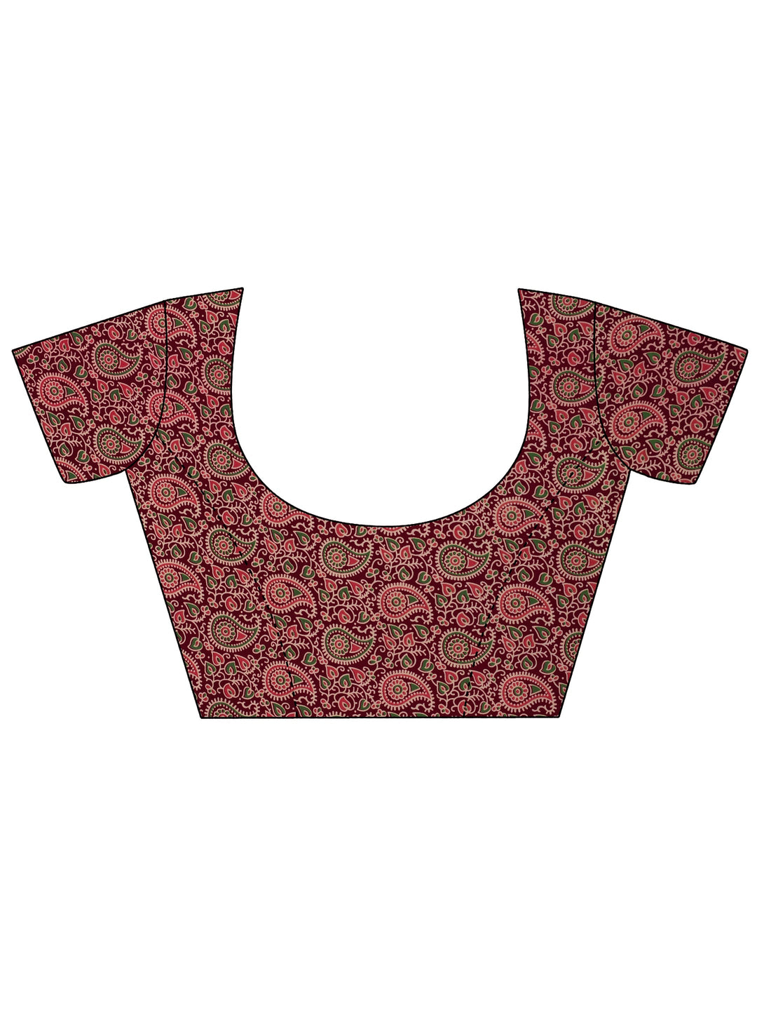  Burgundy Solid Satin Saree With Unstitched Blouse Piece 