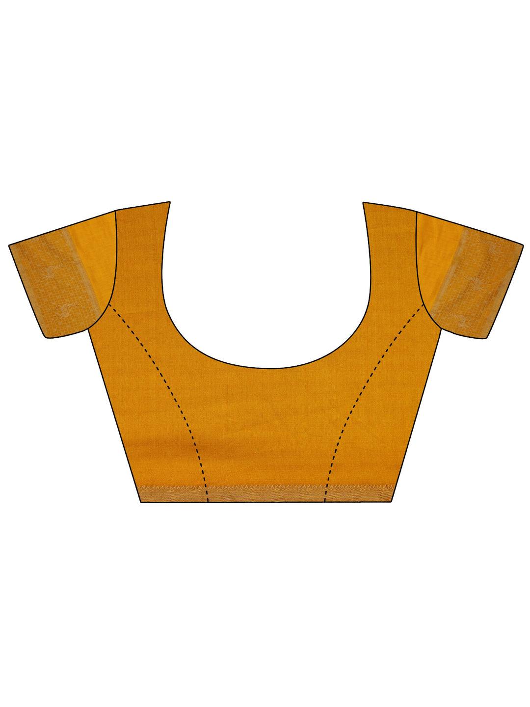  Mustard Printed Georgette Saree With Unstitched Blouse Piece 