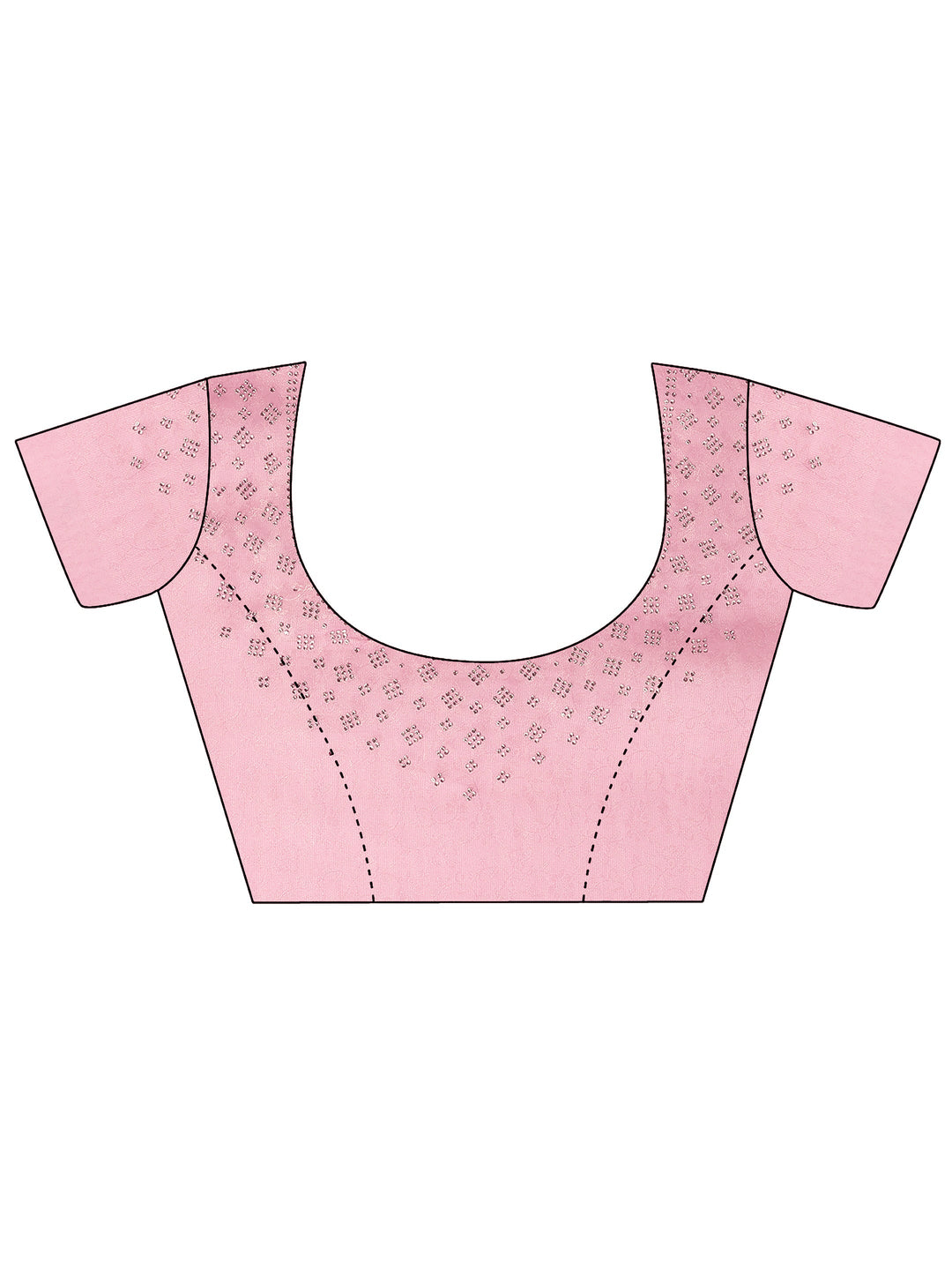  Pink Embroidered Organza Saree With Unstitched Blouse Piece 