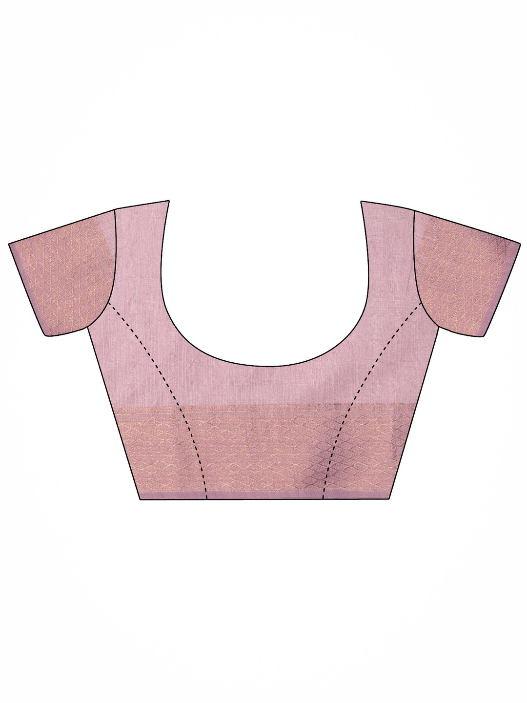  Lavender Embroidered Silk Blend Saree With Unstitched Blouse Piece 