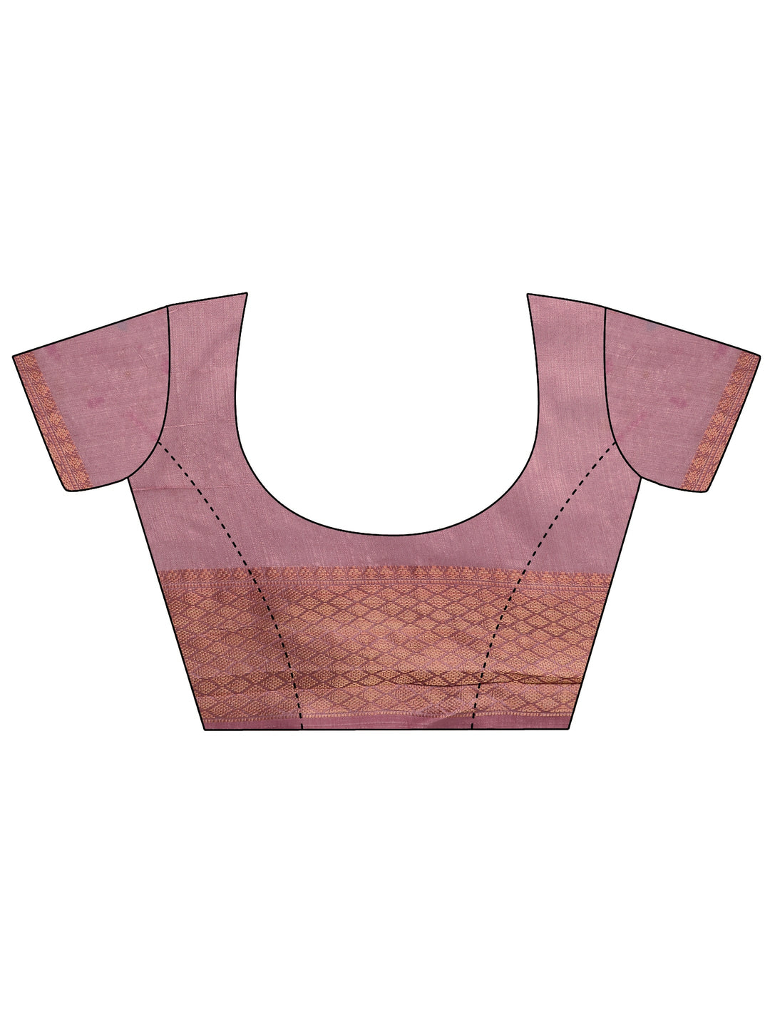  Pink Embroidered Silk Blend Saree With Unstitched Blouse Piece 