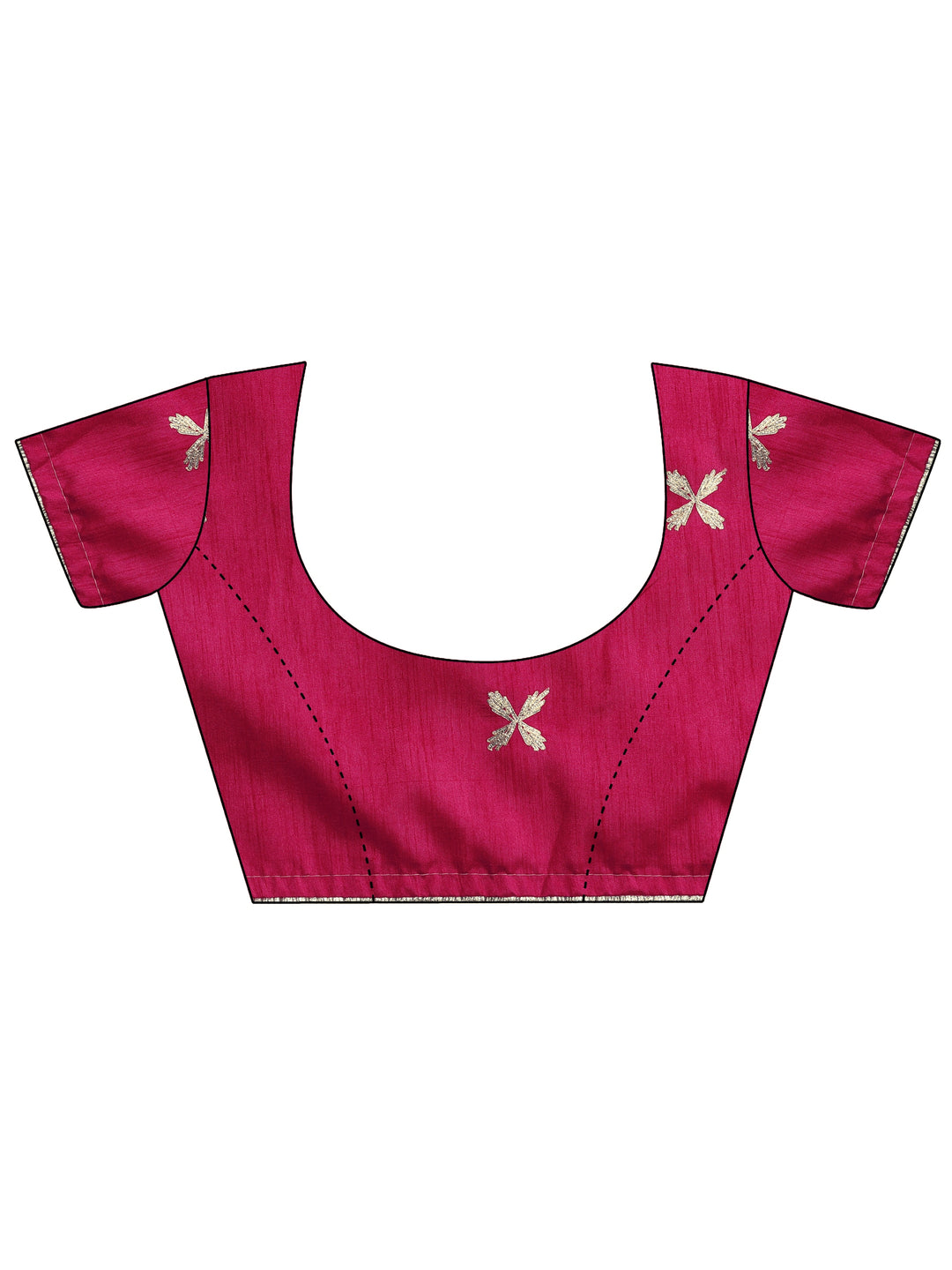  Pink Bandhani  Printed Chinon Saree With Unstitched Blouse Piece 