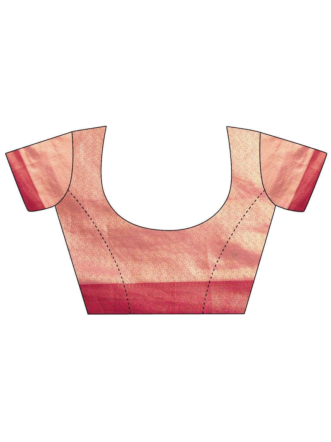  Peach Woven Design Banarasi Silk Blend Saree With Unstitched Blouse Piece 