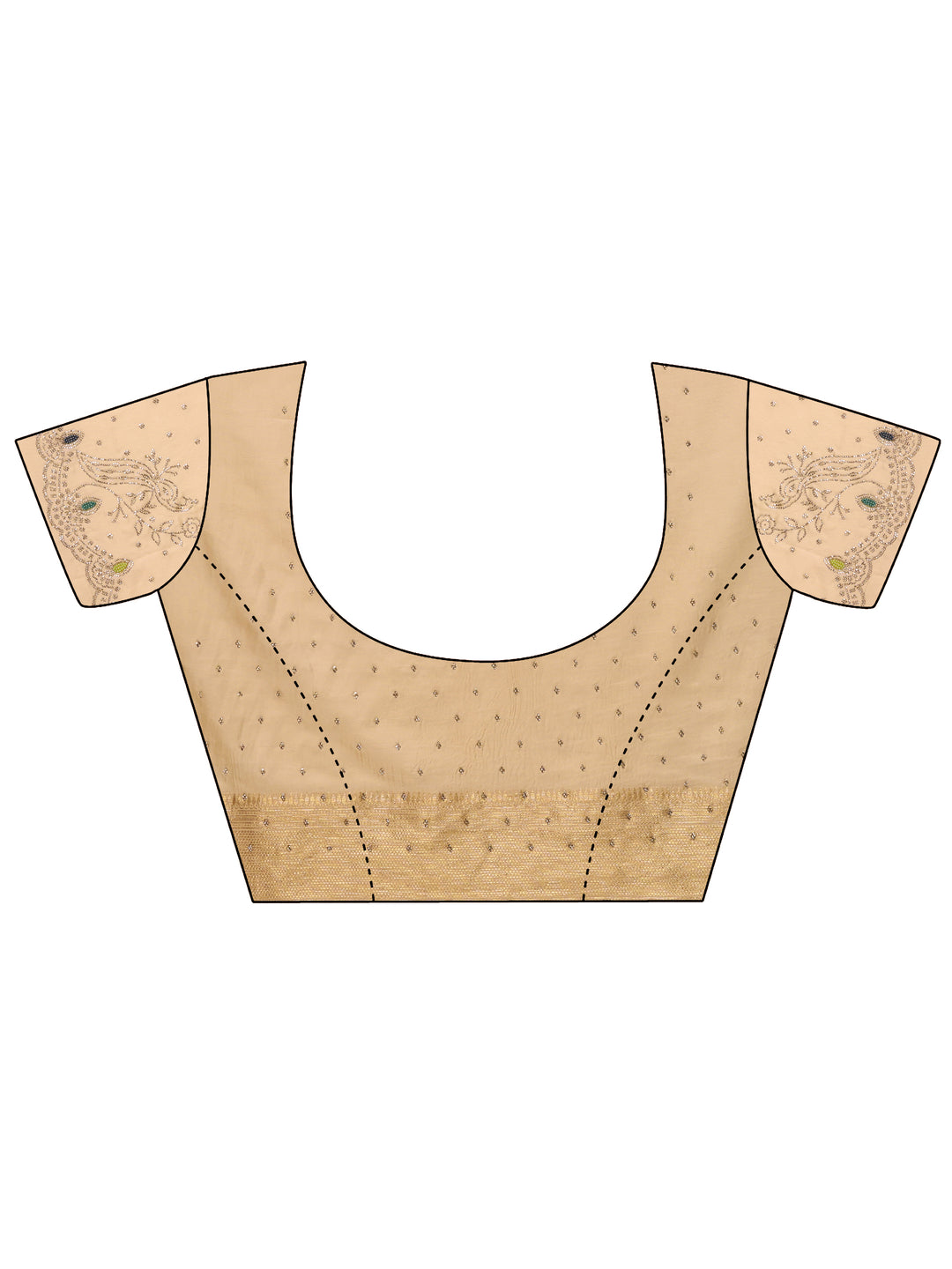  Gold Woven Design Silk blend Saree With Unstitched Blouse Piece 