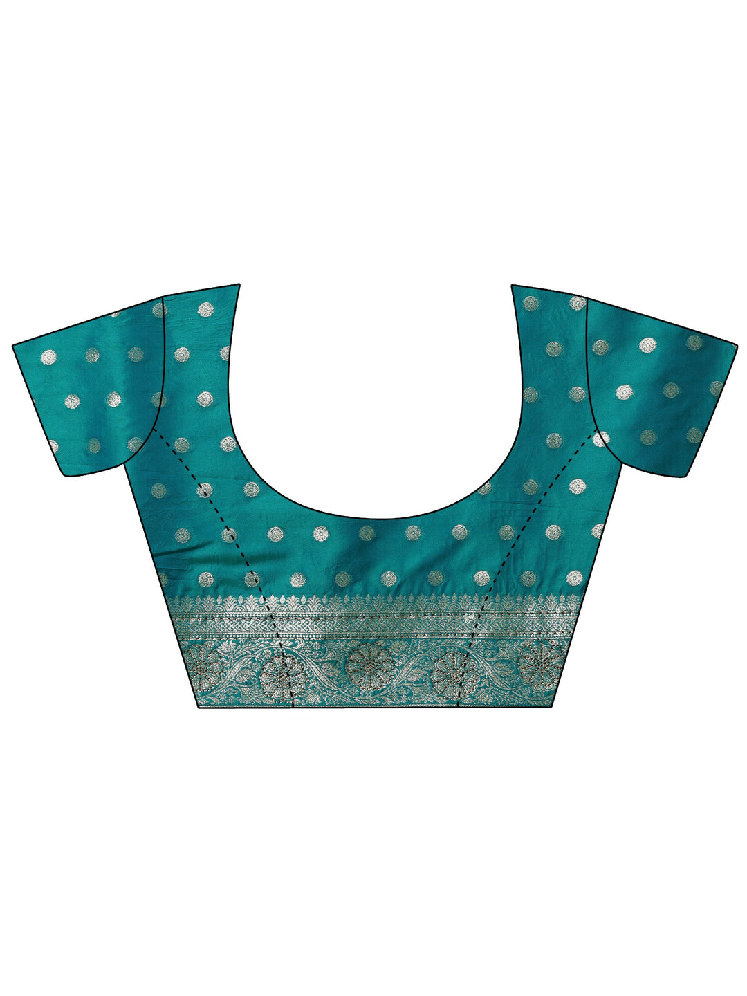  Green Embellished Banarasi Silk Blend Saree With Unstitched Blouse Piece 