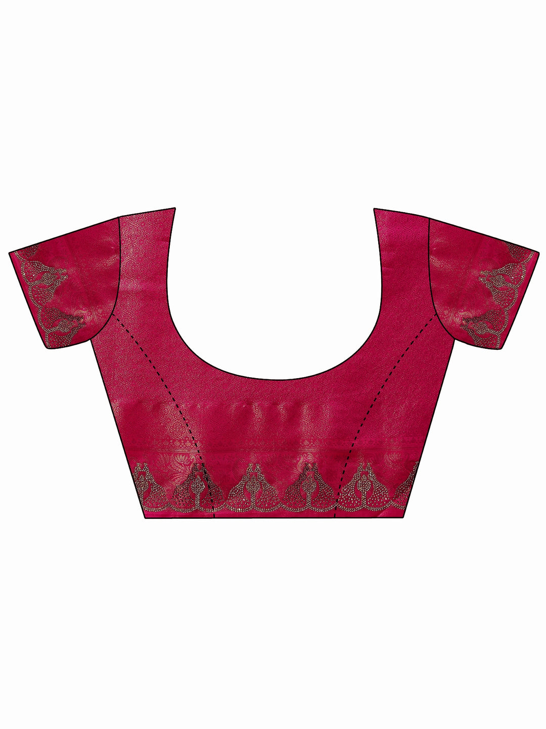  Pink Woven Design Banarasi Silk Blend Saree With Unstitched Blouse Piece 