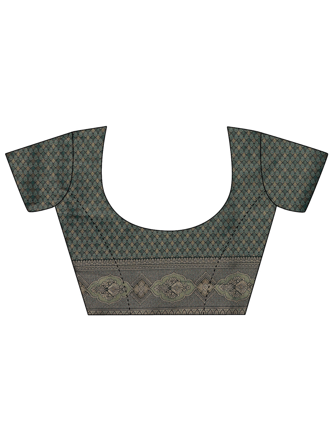  Multi Woven Design Banarasi Silk Blend Saree With Unstitched Blouse Piece 