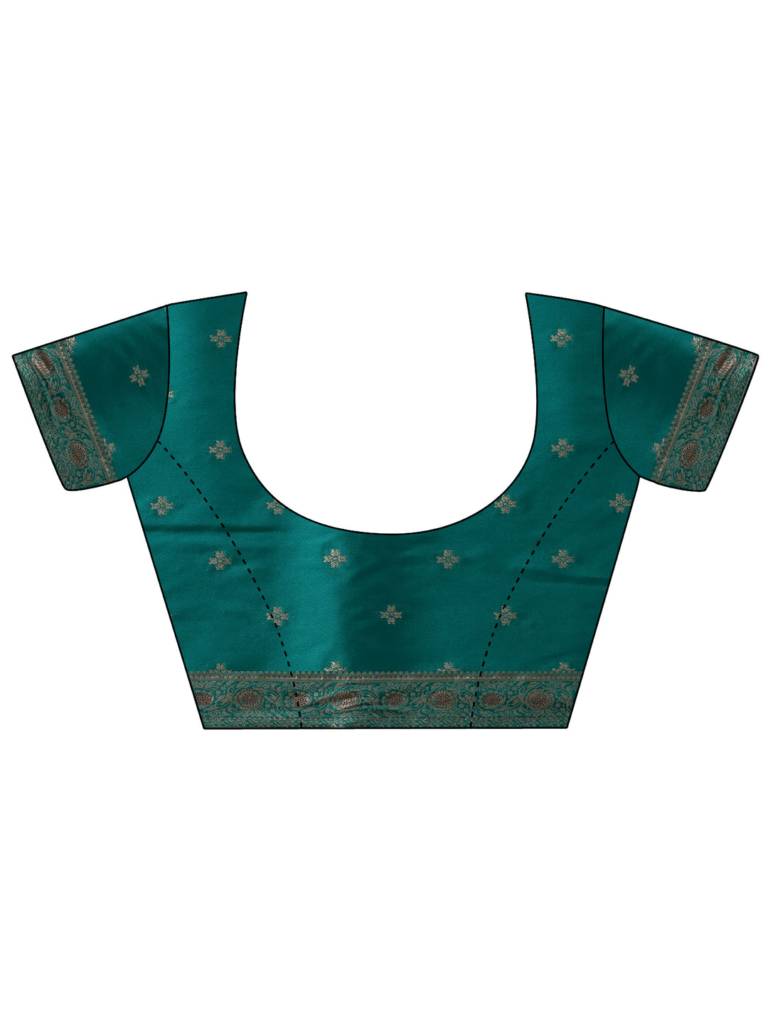  Green Embellished Banarasi Silk Blend Saree With Unstitched Blouse Piece 