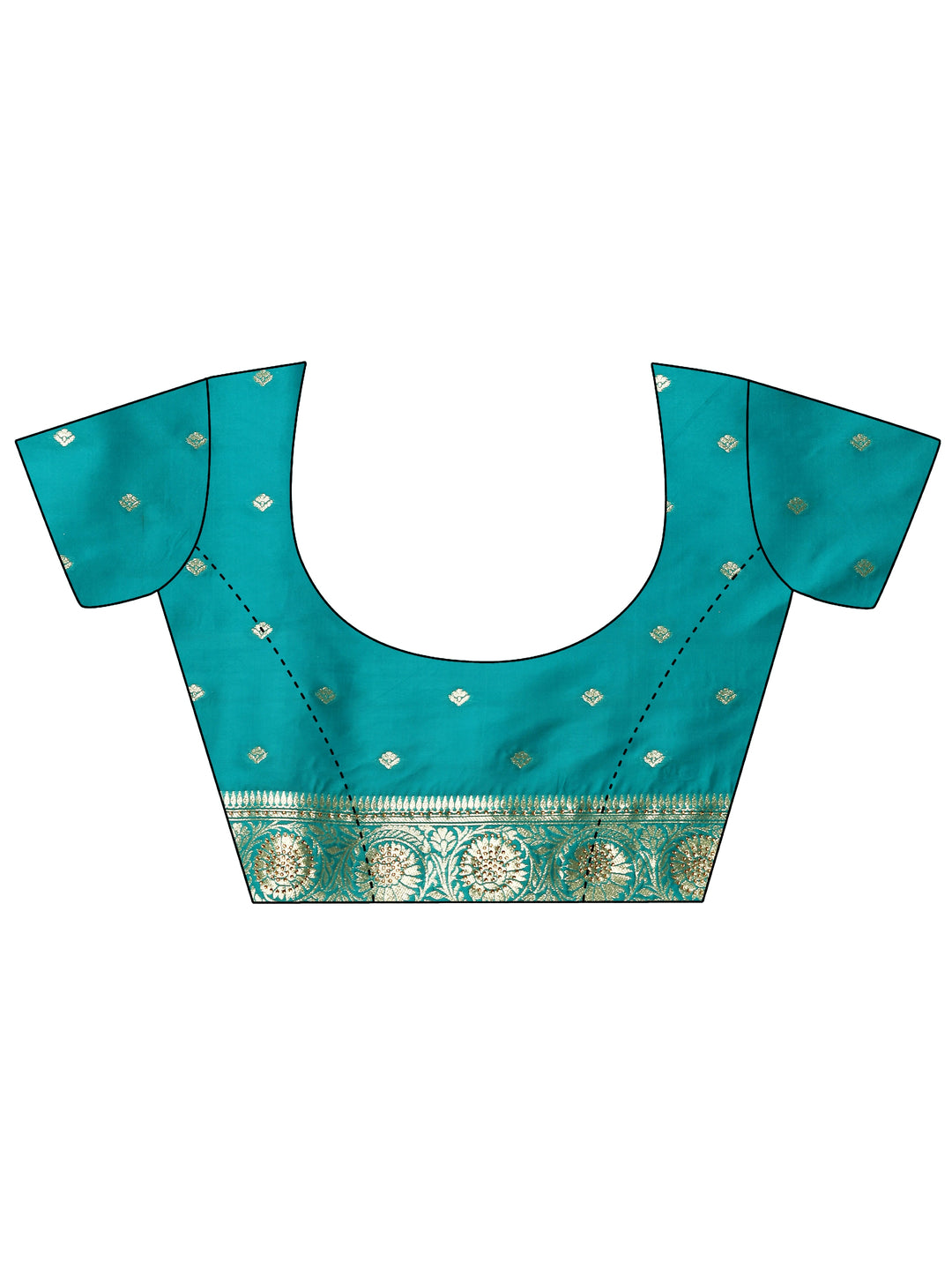  Green Embellished Banarasi Silk Blend Saree With Unstitched Blouse Piece 