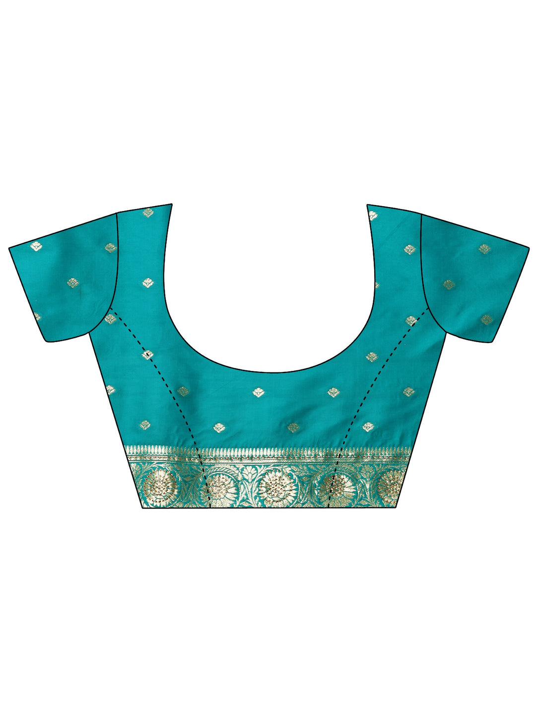  Green Embellished Banarasi Silk Blend Saree With Unstitched Blouse Piece 