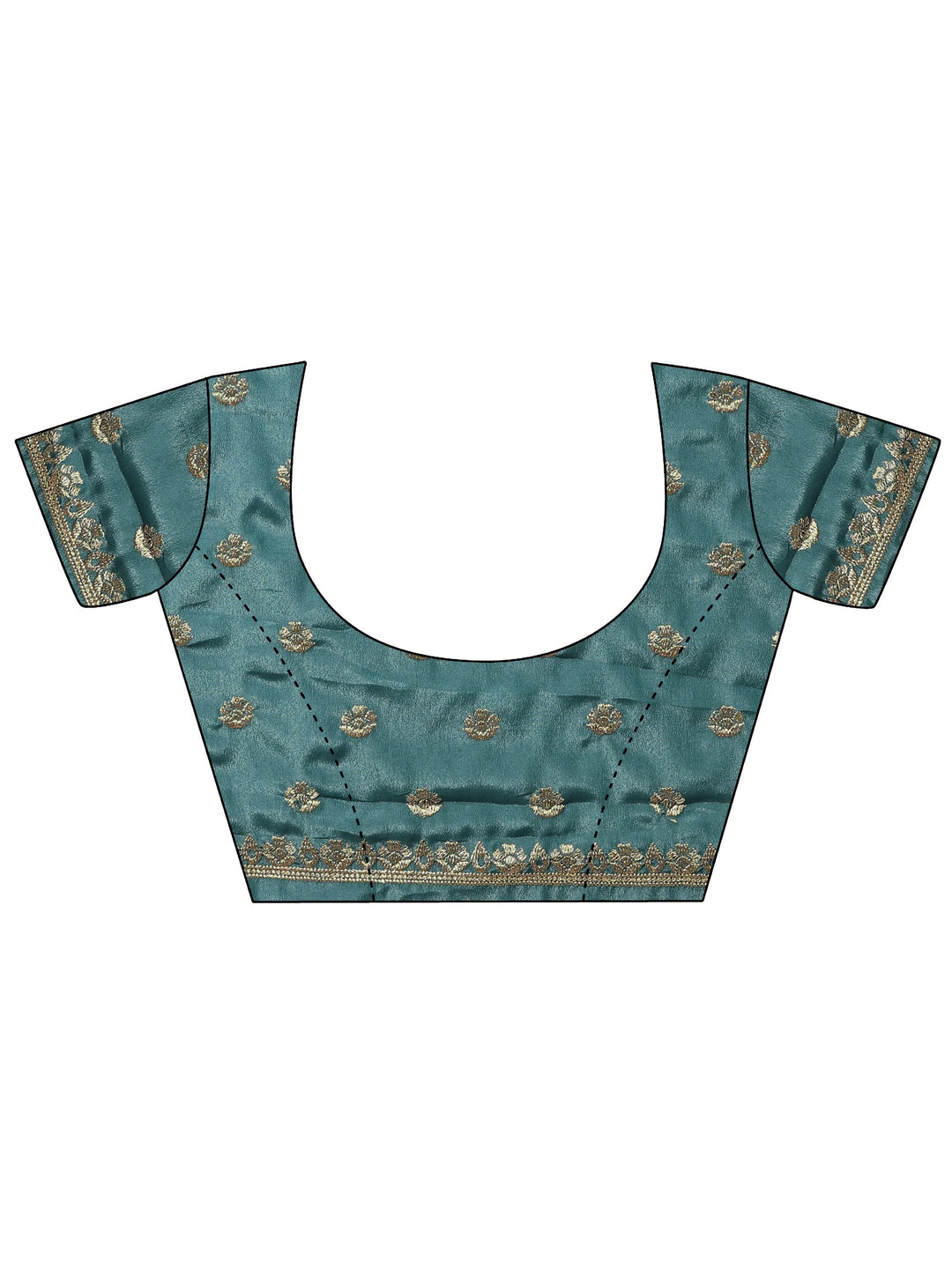  Blue Embellished Crepe Sarees With Unstitched Blouse Piece 