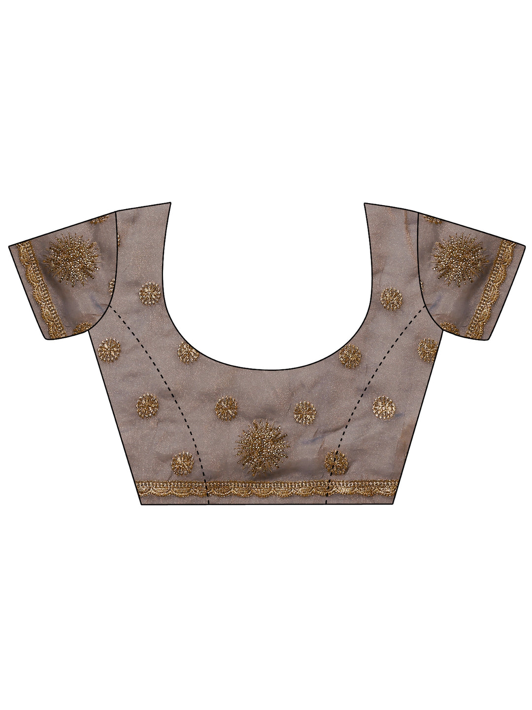  Blue Embroidered Banarasi Silk Blend Saree With Unstitched Blouse Piece 