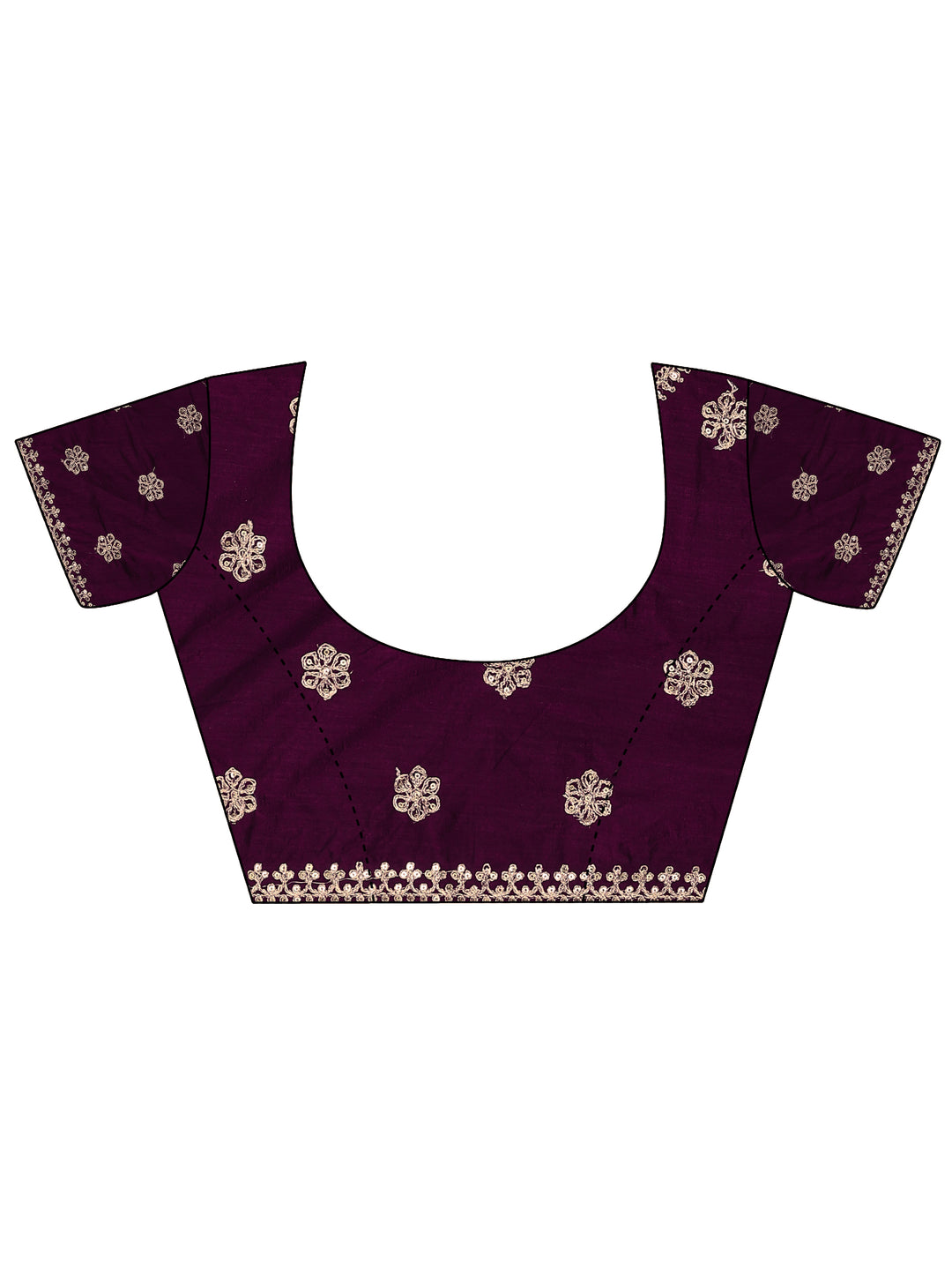  Burgundy Bandhani Printed Silk Blend Saree With Unstitched Blouse Piece 