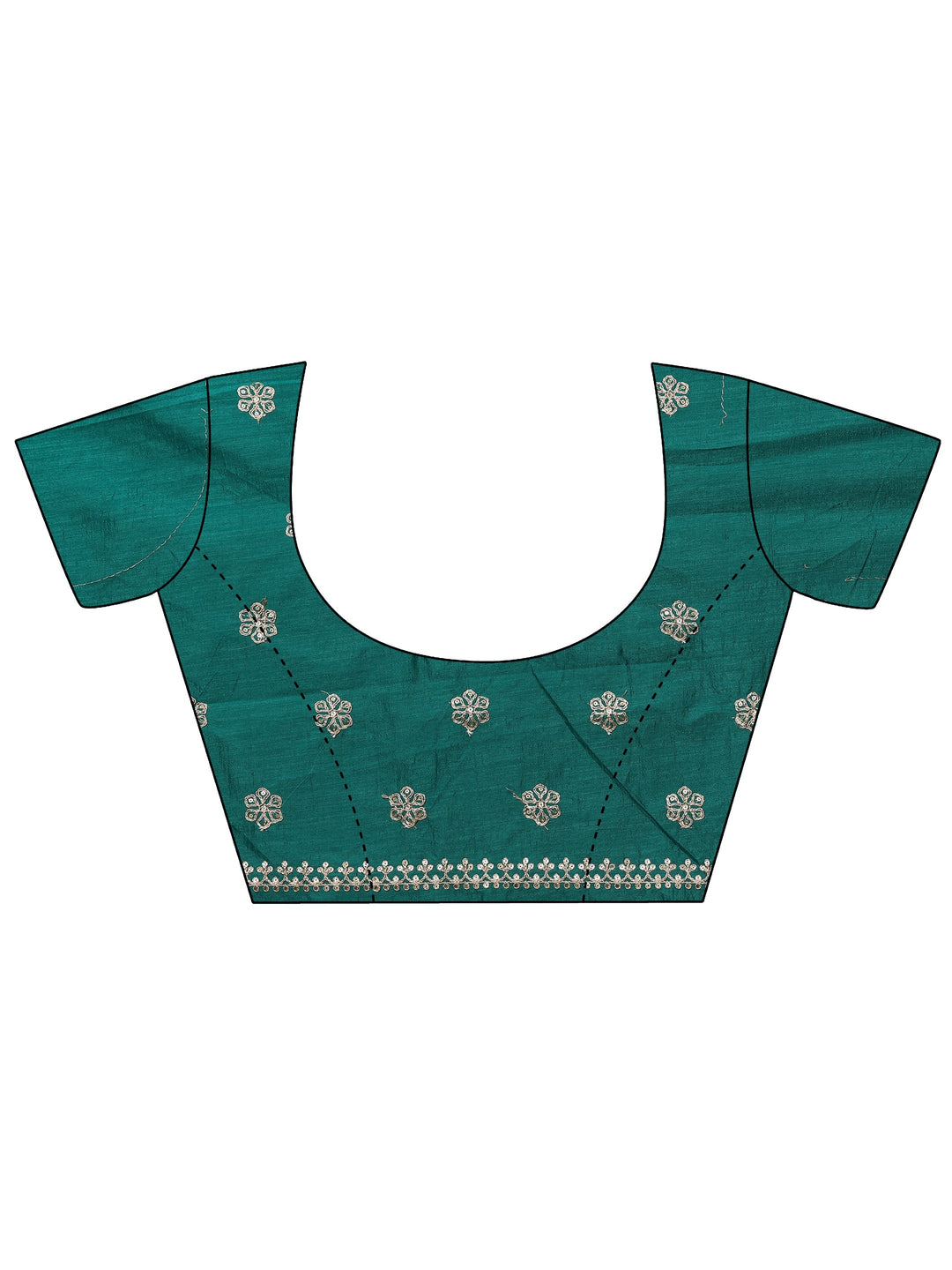  Green Bandhani  Printed Silk Blend Saree With Unstitched Blouse Piece 