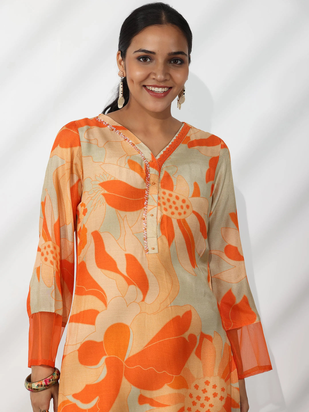  Grey Printed Cotton Blend Straight Suit With Dupatta 