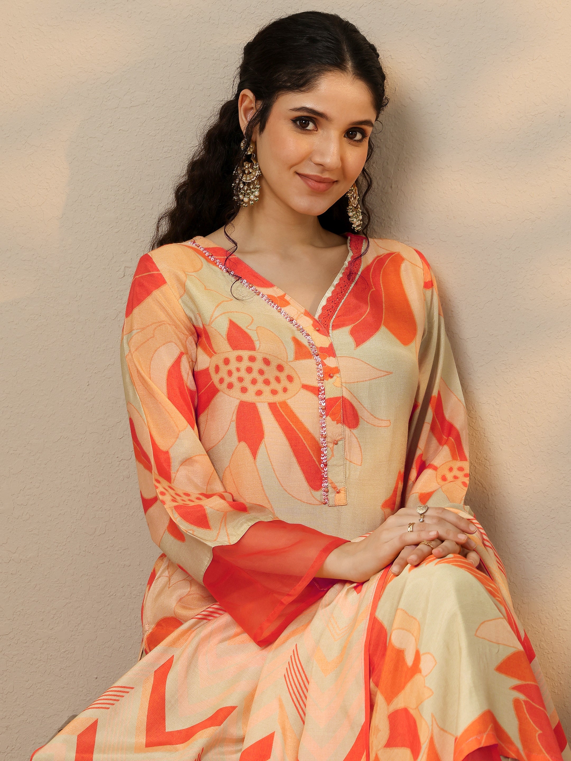 Grey Printed Cotton Blend Straight Suit With Dupatta-image-48