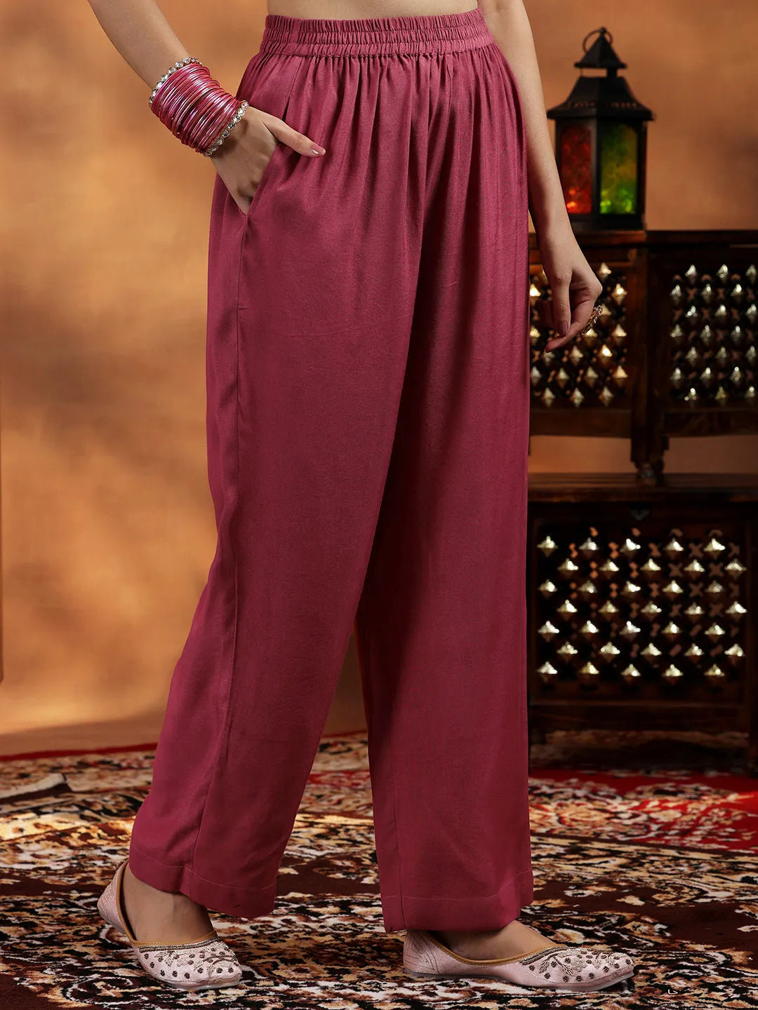  Pink Self Design Muslin Straight Suit With Dupatta 