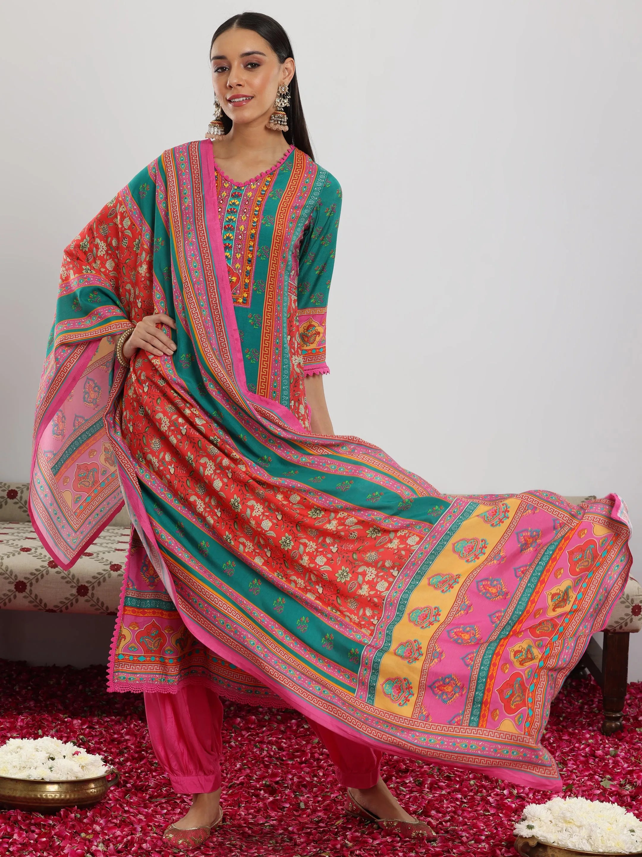 libas Multi Printed Silk Blend Straight Suit With Dupatta-picture-39