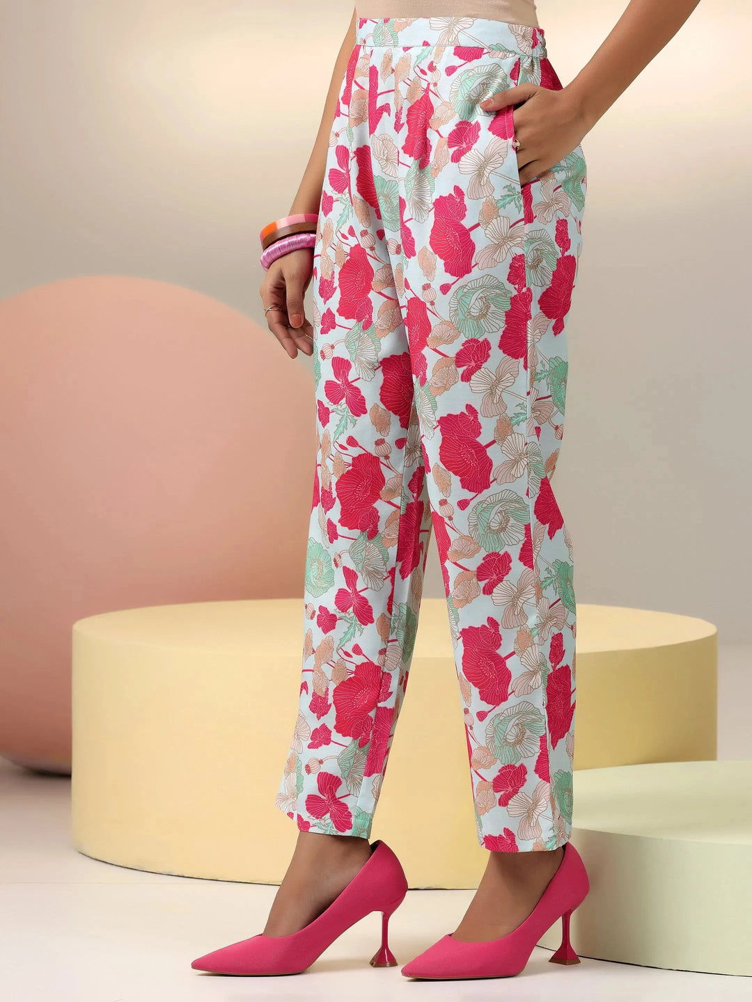  Sea Green Printed Rayon Co-Ords 