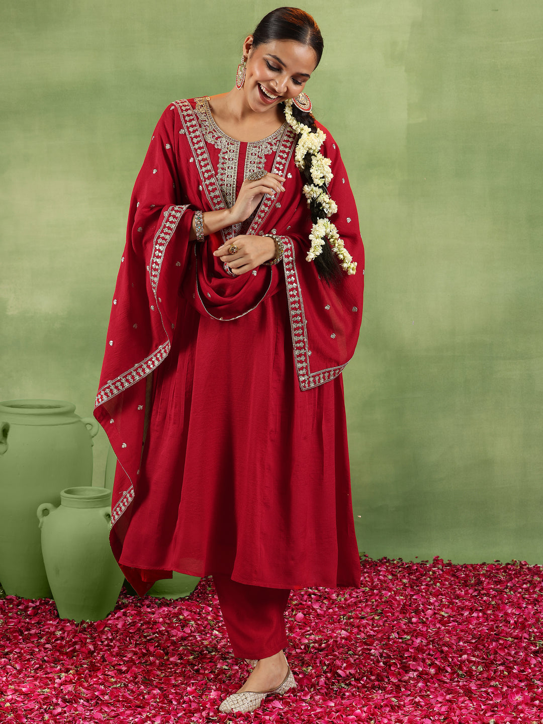designer red anarkali dresses Georgette Suit Designs Plain Red Anarkali Dress Georgette Red Anarkali Gown With Thread Sequin Work Stitched