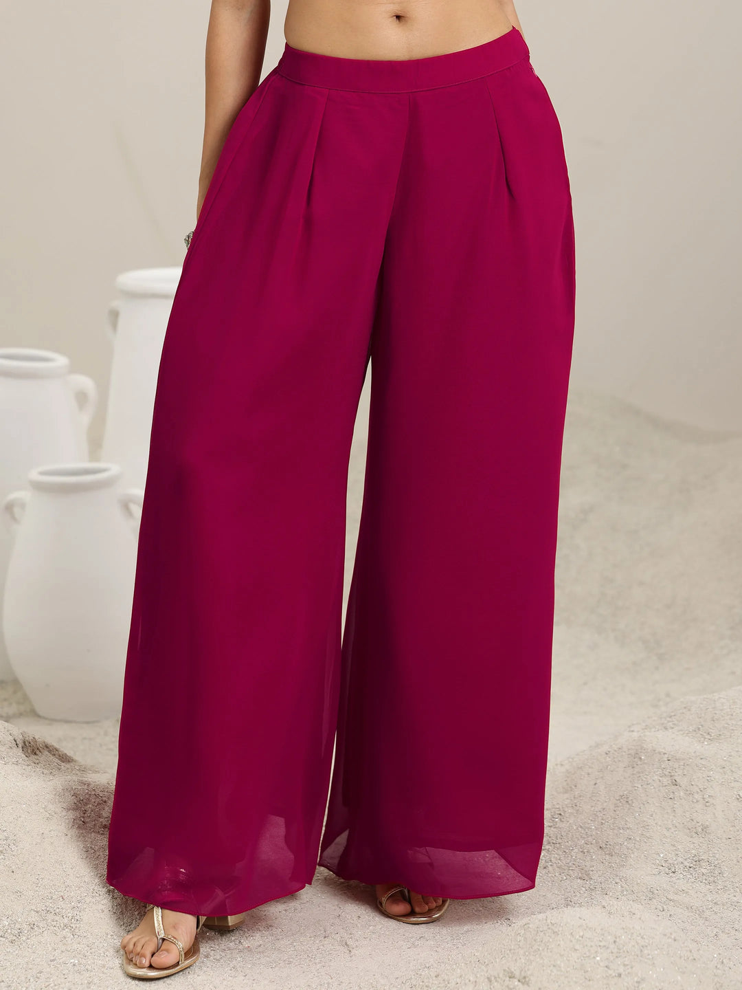  Pink Embellished Georgette Co-Ords With Shrug 