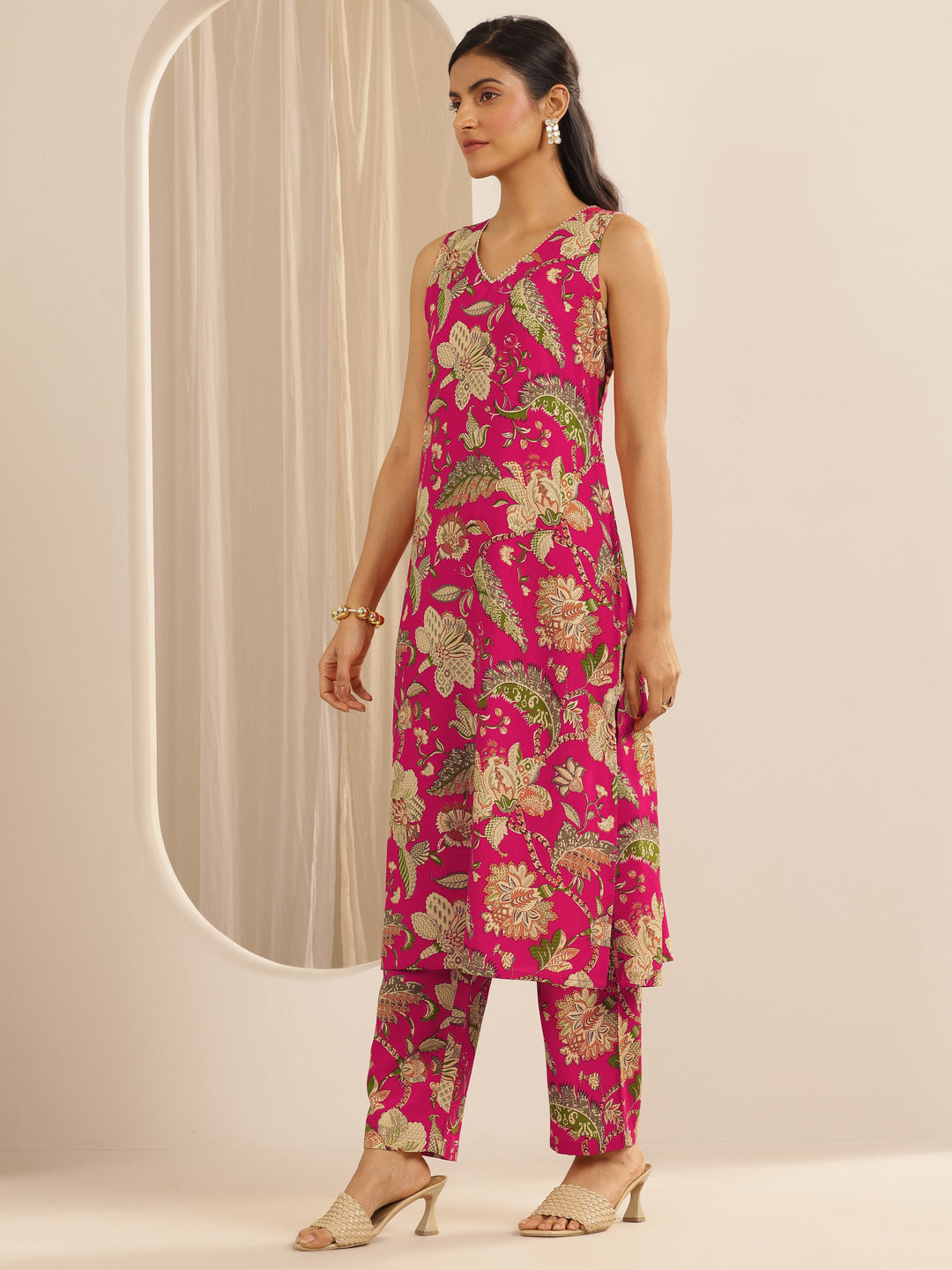  Pink Printed Rayon Co-Ord Sets 