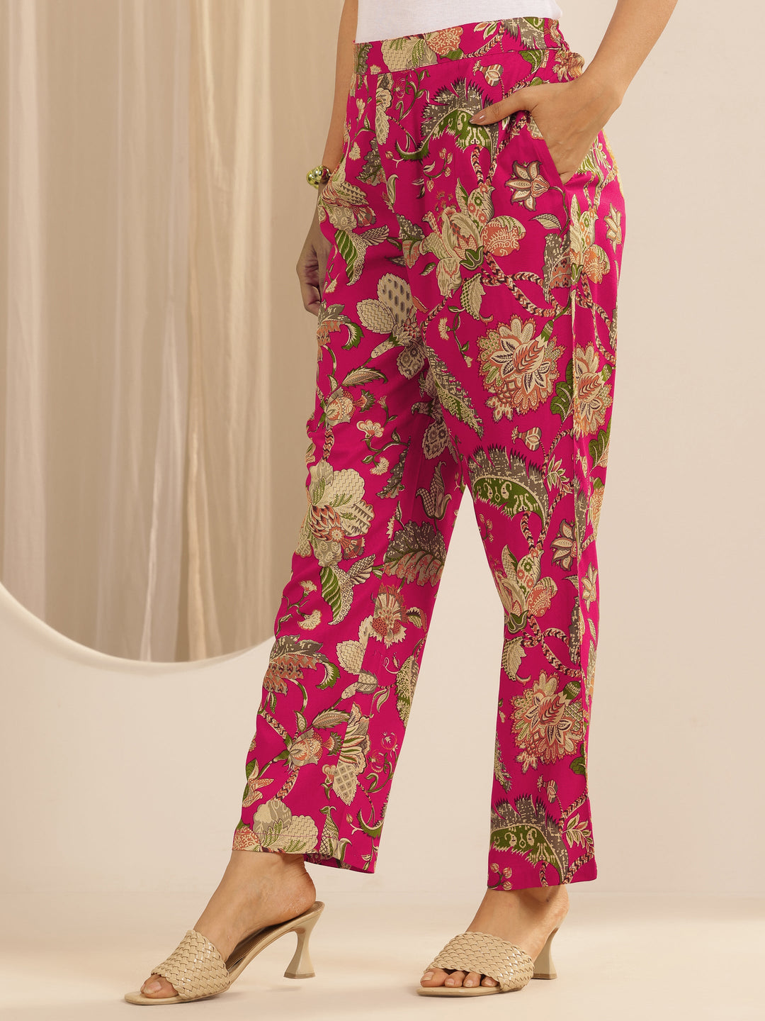  Pink Printed Rayon Co-Ord Sets 