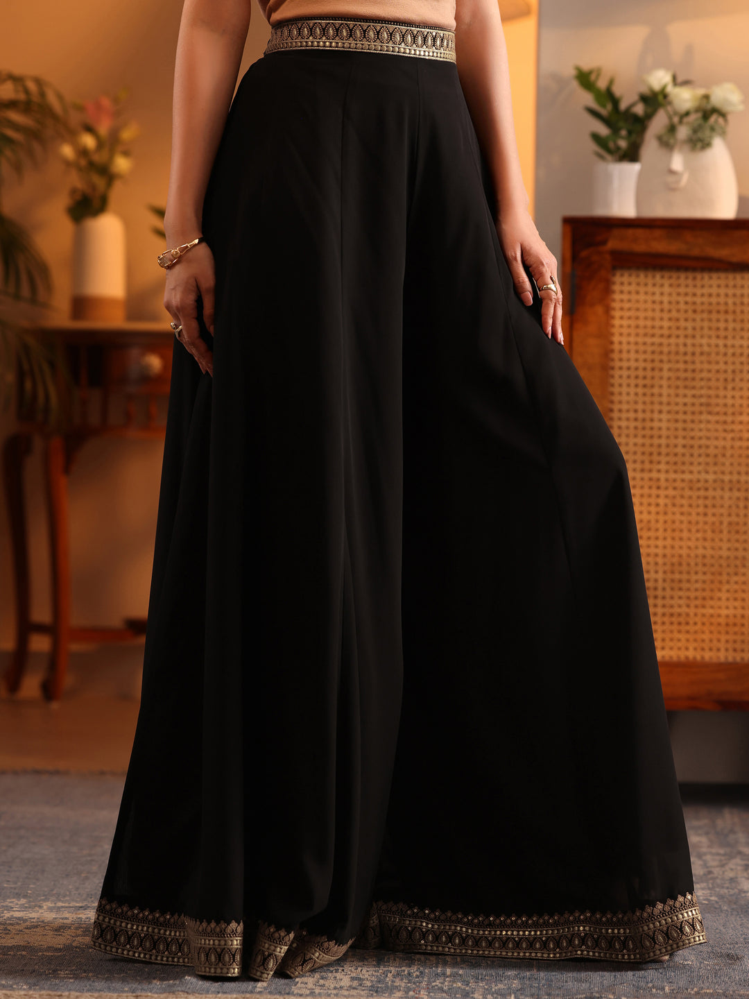  Libas Art Black Embroidered Georgette Co-Ord Sets 