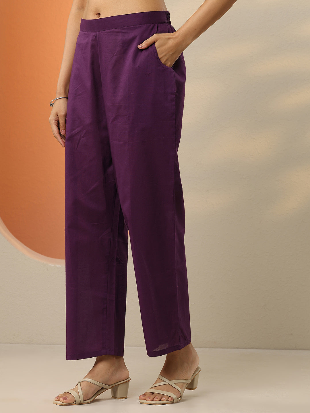  Burgundy Embroidered Silk Blend Straight Suit Set With Dupatta 