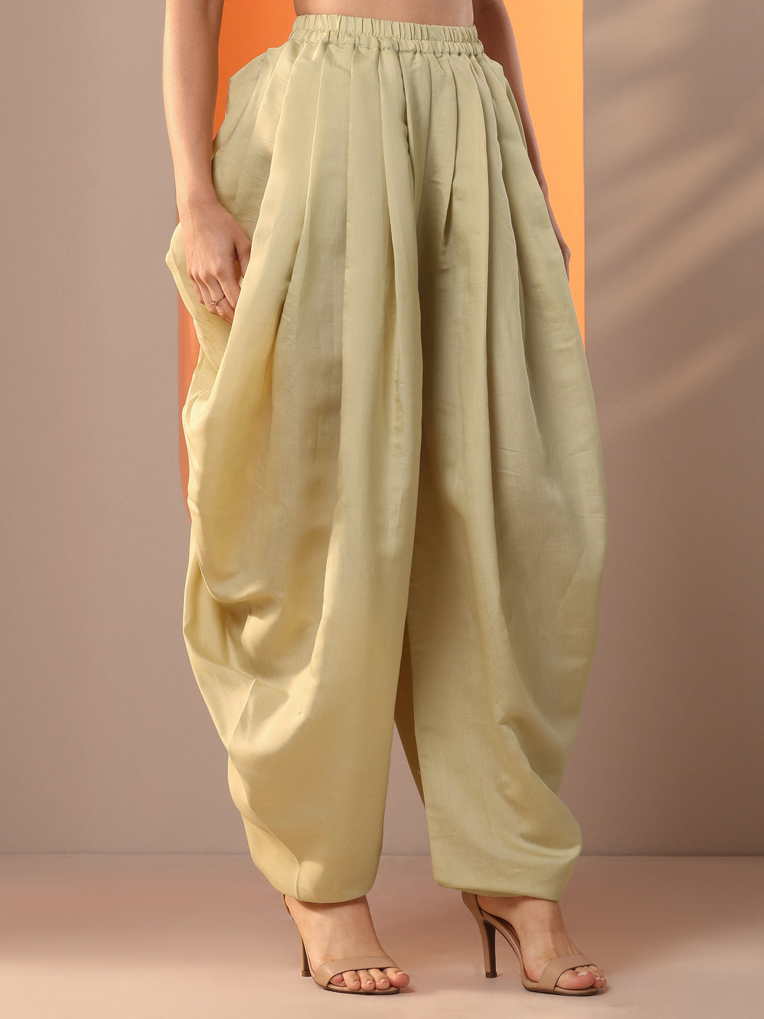  Libas Art Green Embroidered Silk Blend Straight Kurta Set 