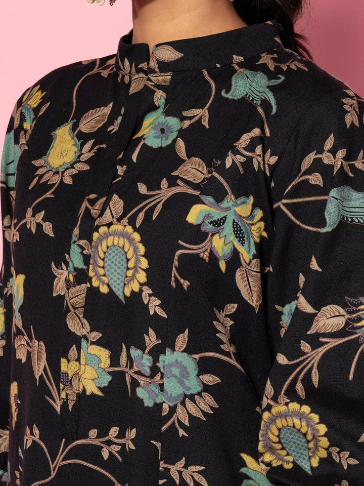 Black Printed Cotton Co-Ords - Libas
