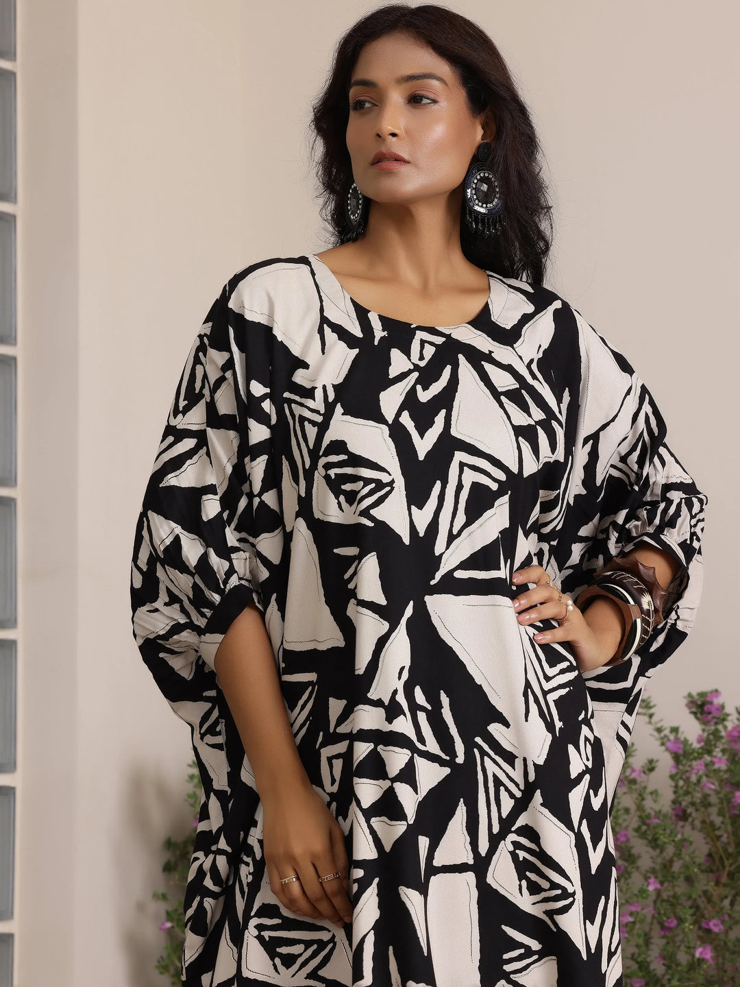  Black Printed Rayon Co-Ords 