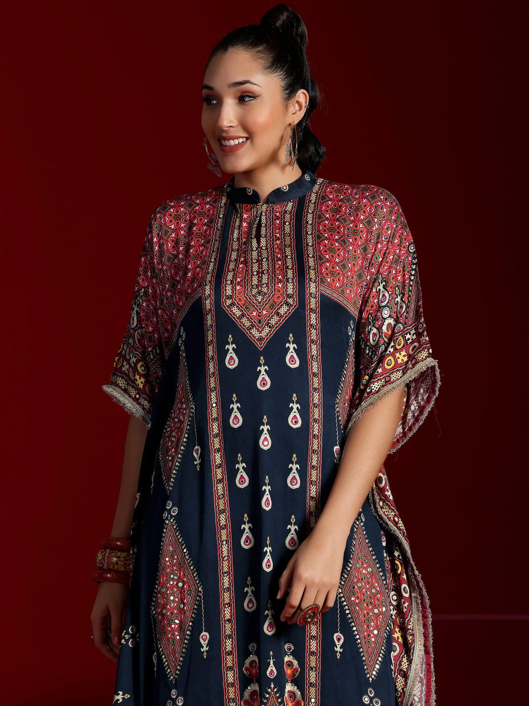  Libas Art Multi Printed Silk Blend Co-Ords 
