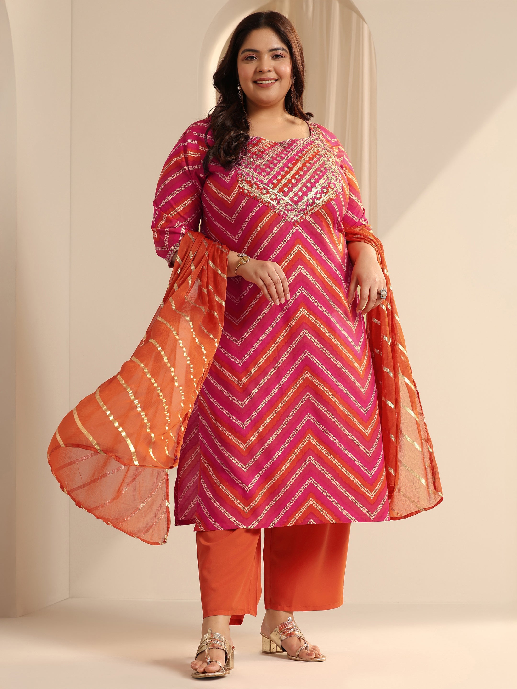 Coral Printed Viscose Straight Suit Set With Dupatta-image-22