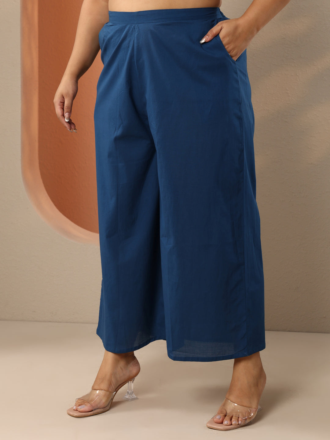  Plus Size Maroon Printed Cotton Straight Kurta Set 