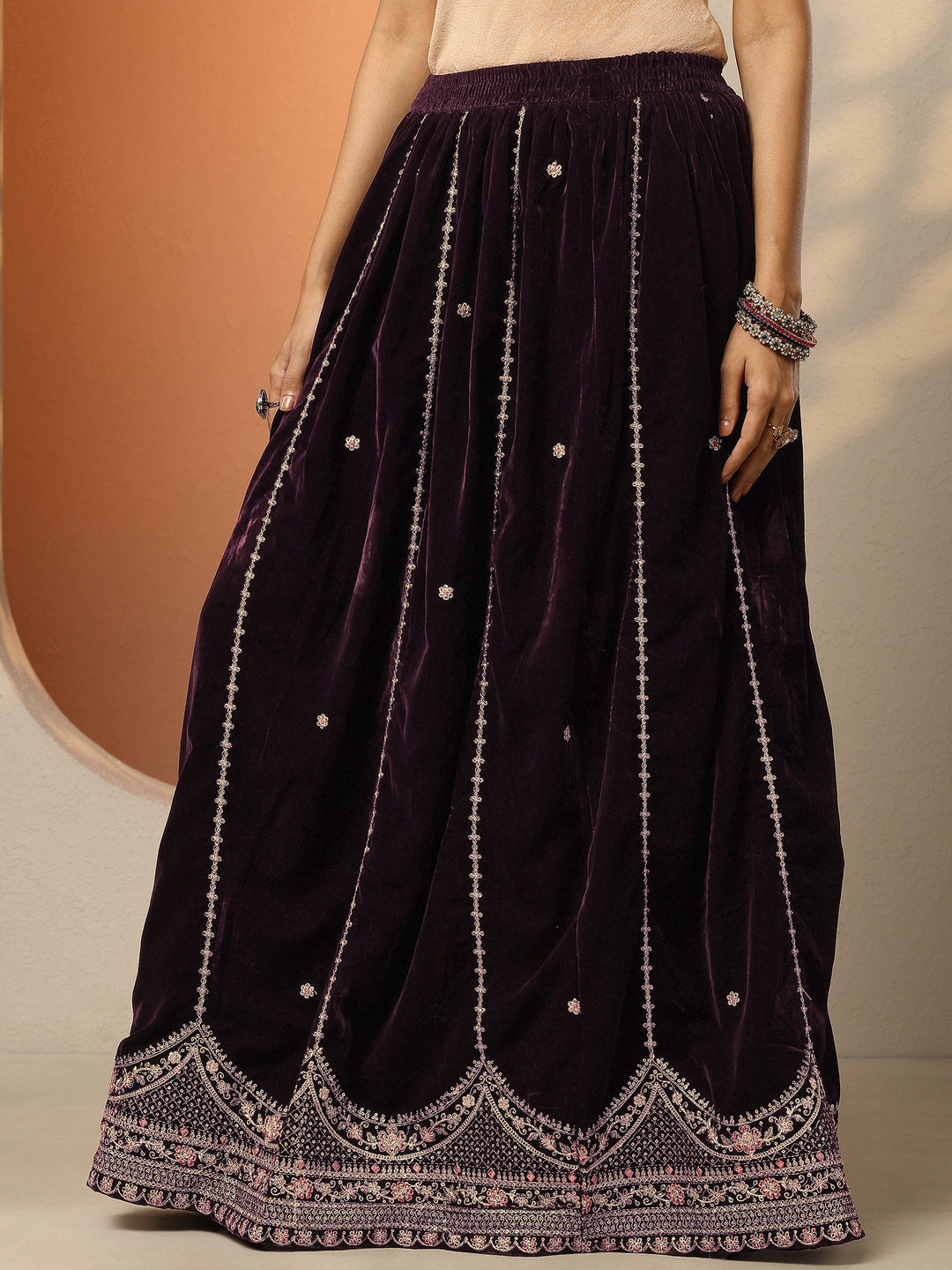  Libas Art Black Embroidered Georgette Straight Suit Set With Dupatta 