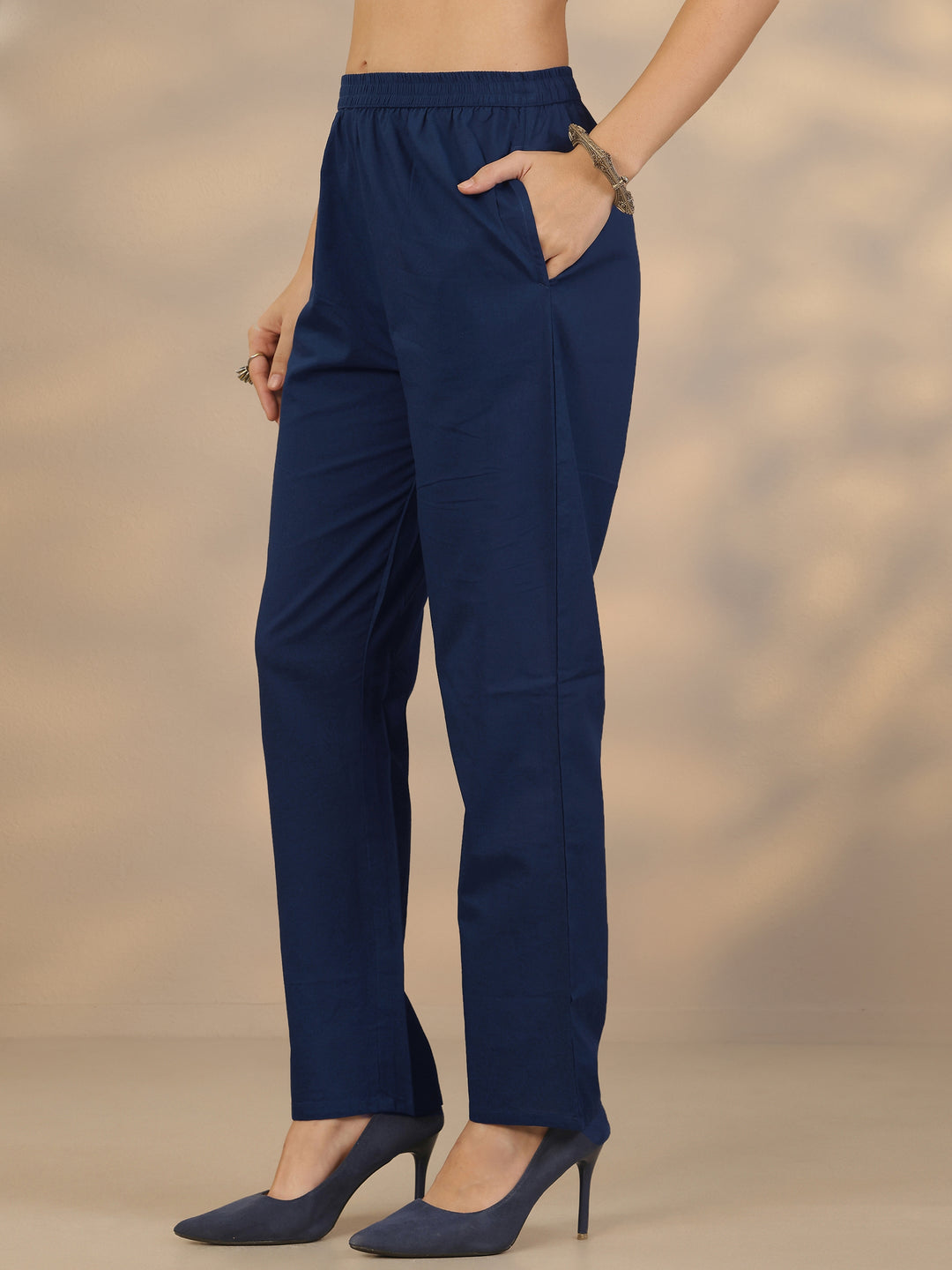  Rust Embroidered Cotton Straight Suit Set With Dupatta 