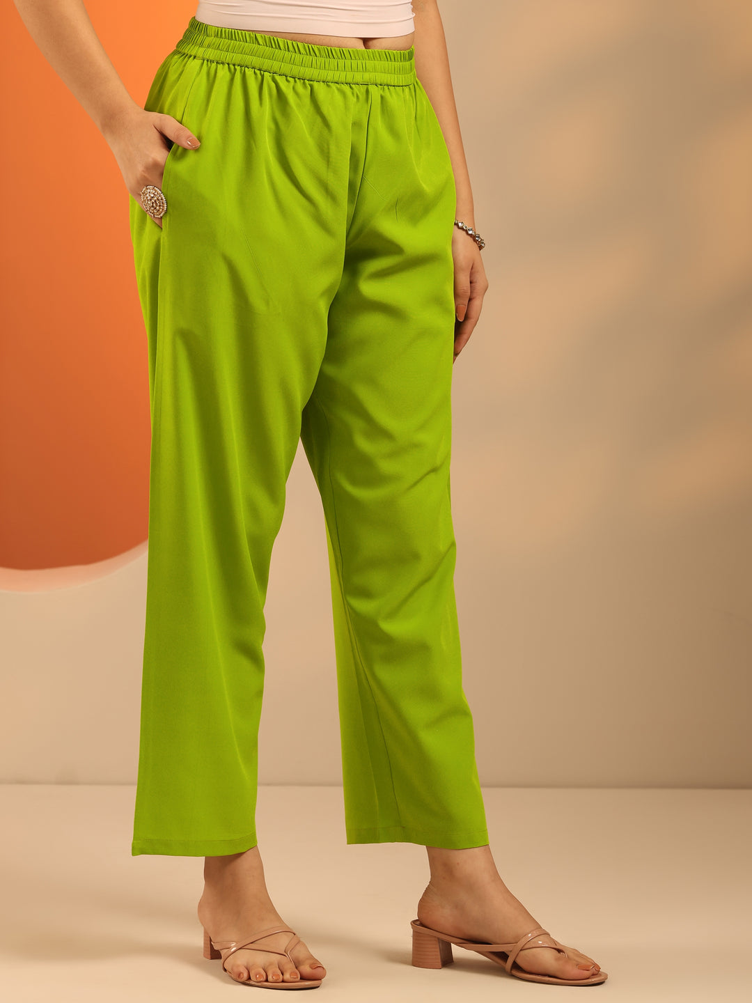  Green Printed Chinon Straight Suit Set With Dupatta 