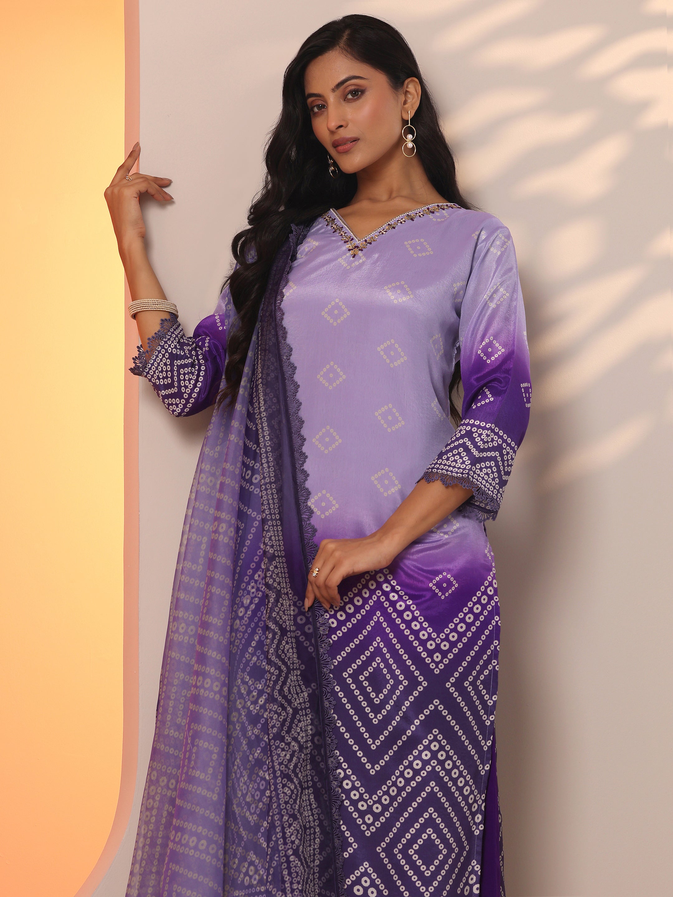 libas Lavender Printed Chinon Straight Suit Set With Dupatta-picture-30