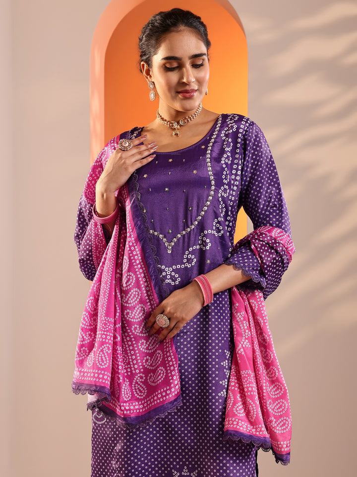 Gerua Color Buy Gerua Purple Printed Chinon Straight Suit Set With Dupatta Online ...