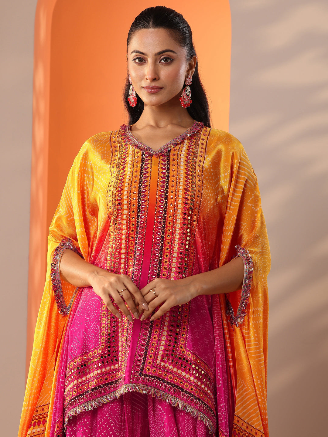  Pink Embellished Crepe Co-Ord Sets 