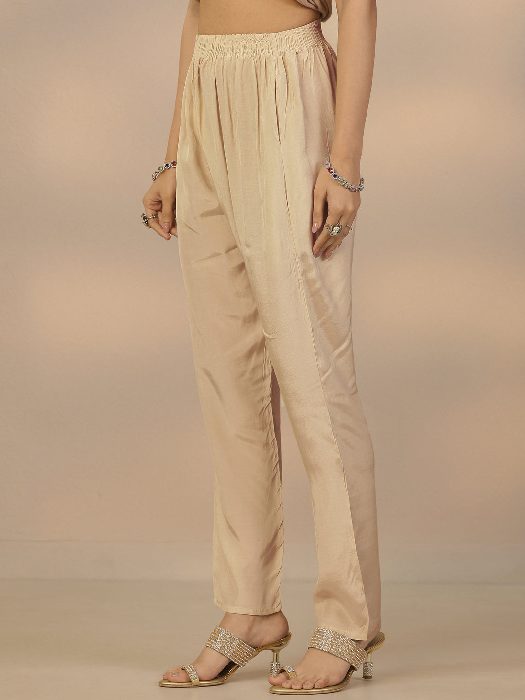 Off White Woven Design Silk Blend Straight Suit Set With Dupatta 